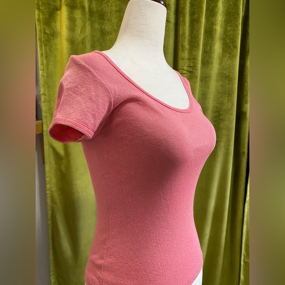 Vintage Bubble Gum Pink Top, Metalic, 1970s Roller Girl 🛼, Disco Queen 🪩 - Picture 3 of 9